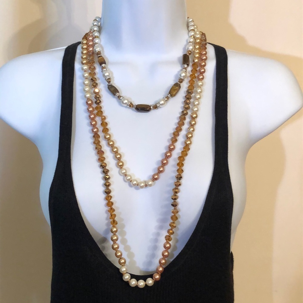 Curated bundle flapper glam statement style necklaces
